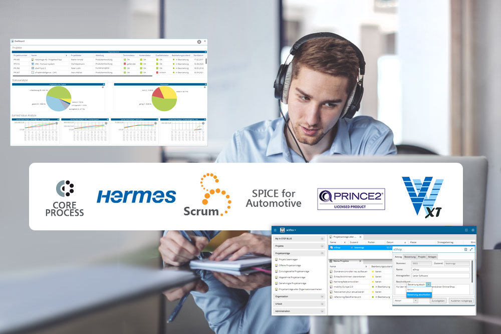 Prozessbasiertes Projektmanagement mit in-STEP BLUE