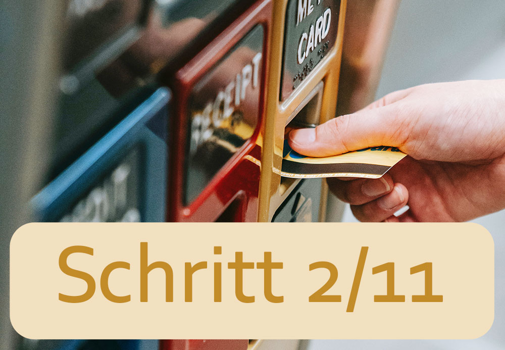 Schritt für Schritt zum in-STEP BLUE Ticketsystem - Schritt 2