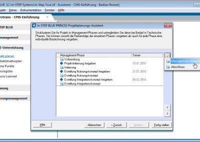 Projektplanung mit der in-STEP BLUE PRINCE2 Edition